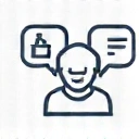 Icon representing a one-on-one consultation